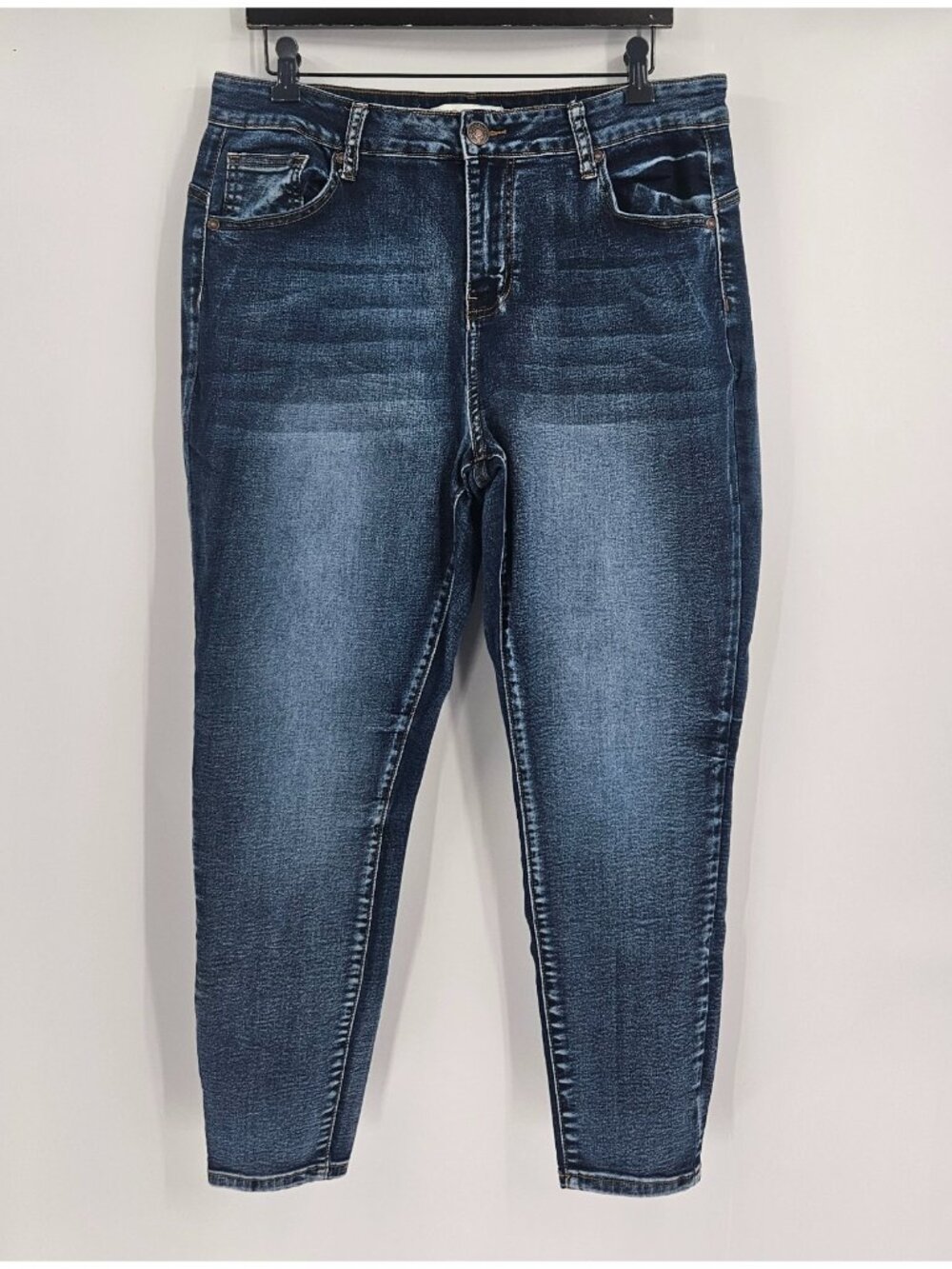 Lilac Sunset Dark Wash Stretch Skinny Jeans Size 14 Y2K Casual Denim